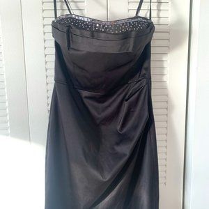 Max and Cleo Strapless Black Tie Dress 12